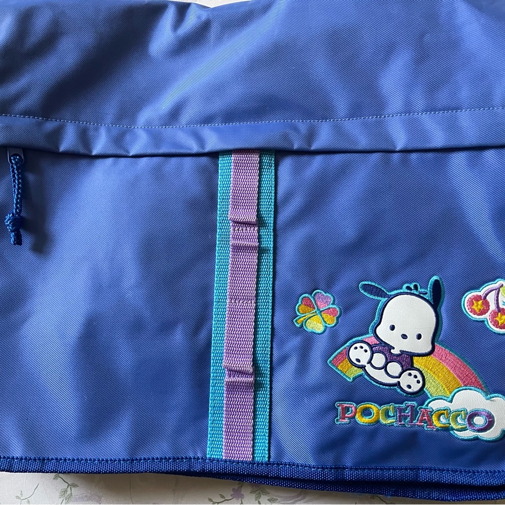 Vintage 2002 pochacco Sanrio blue messenger bag